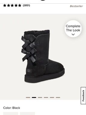UGG Kids Bailey Bow Boot - Black
